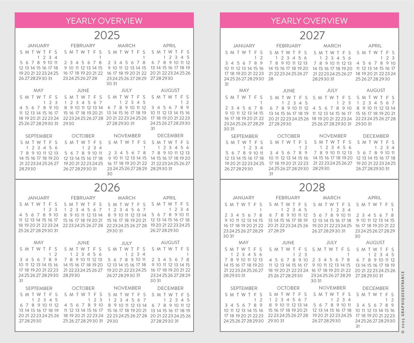 Graphique 2 Year Pocket Planner | 29 Month Organizer, Aug. 2025 – Dec. 2027 Year Planner | Monthly Calendar & Notes Spreads | Marked Holidays | Happy Floral | 9.53 × 15.24 cm